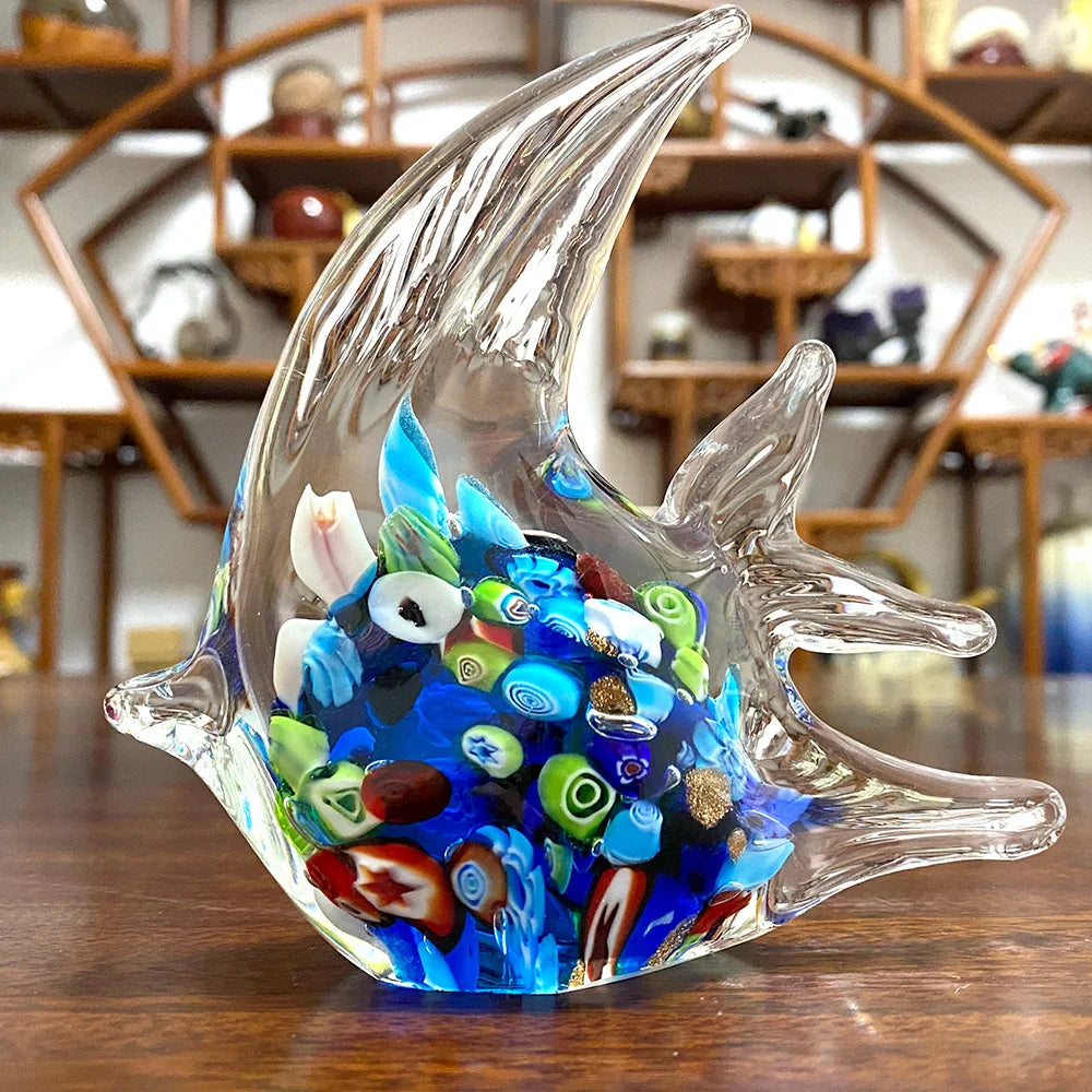 Crystal Fish Figurine Lovely Glass Blown Fish Tank
