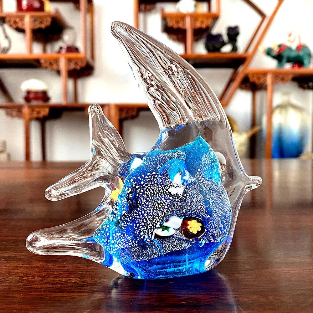 Crystal Fish Figurine Lovely Glass Blown Fish Tank