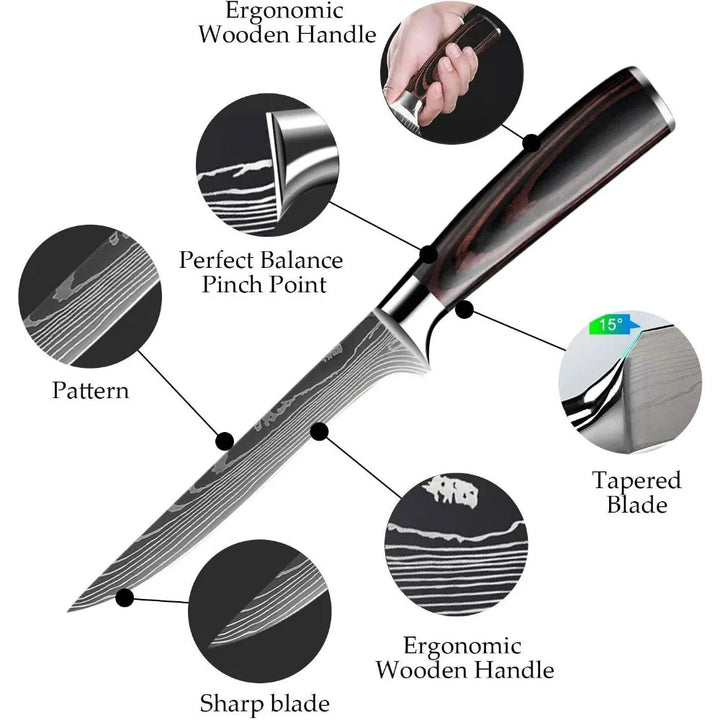 Professional Kitchen Boning Knife Stainless Steel
