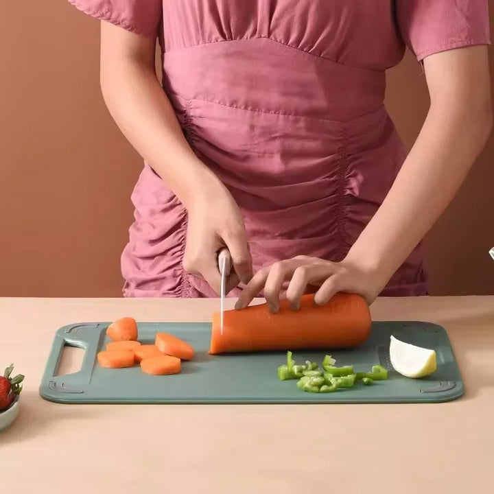 1pc Cutting Board Two Sides Of Stainless Steel