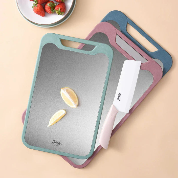 ﻿ 1pc Cutting Board Two Sides Of  Stainless Steel
