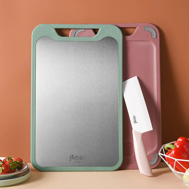﻿ 1pc Cutting Board Two Sides Of  Stainless Steel